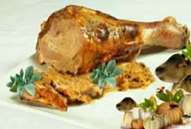 Coscio di tacchino in padella con funghi porcini