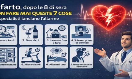 Infarto, dopo le 8 di sera non fare mai queste 7 cose: gli specialisti lanciano l’allarme