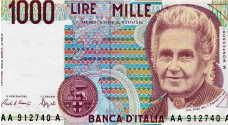 La mille lire di Maria Montessori ti renderà ricco, ecco quanto vale e dove puoi venderle